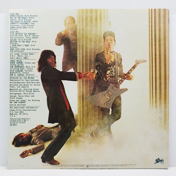 Cheap Trick Dream Police Vinyl Record 1979 FE 35773 Sterling Original LP EX - Picture 6 of 12